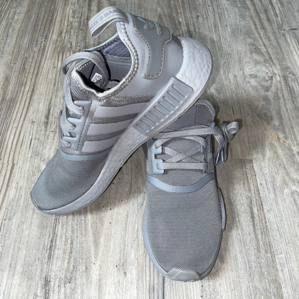 adidas NMD R1 All Gray Sneakers | Men’s Size 9